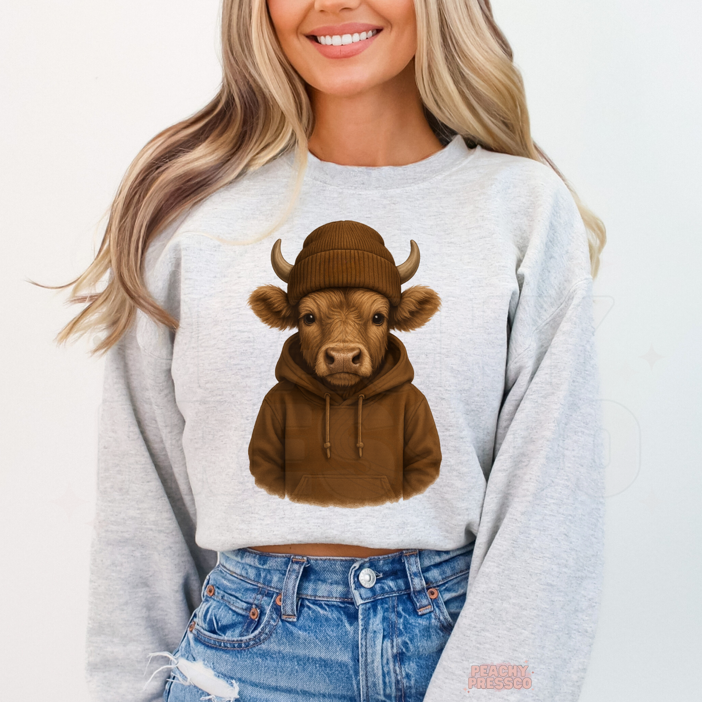 Cute Highland Cow Hoodie - Trendy Cow Lover, Farm Animal Shirt, Apparel