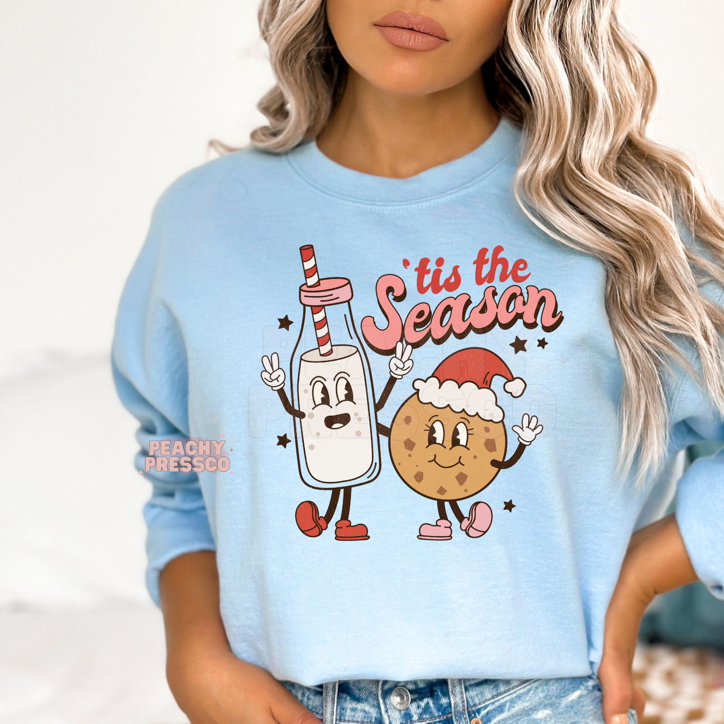 ‘Tis the Season Milk and Cookie Christmas Tee – Cute Holiday Cartoon Apparel