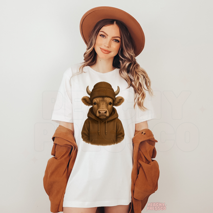 Cute Highland Cow Hoodie - Trendy Cow Lover, Farm Animal Shirt, Apparel