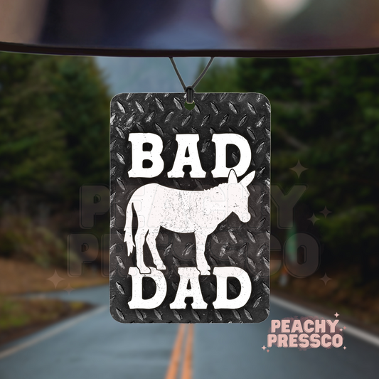 Bad Ass Dad Funny Donkey Car Air Freshener for Dads
