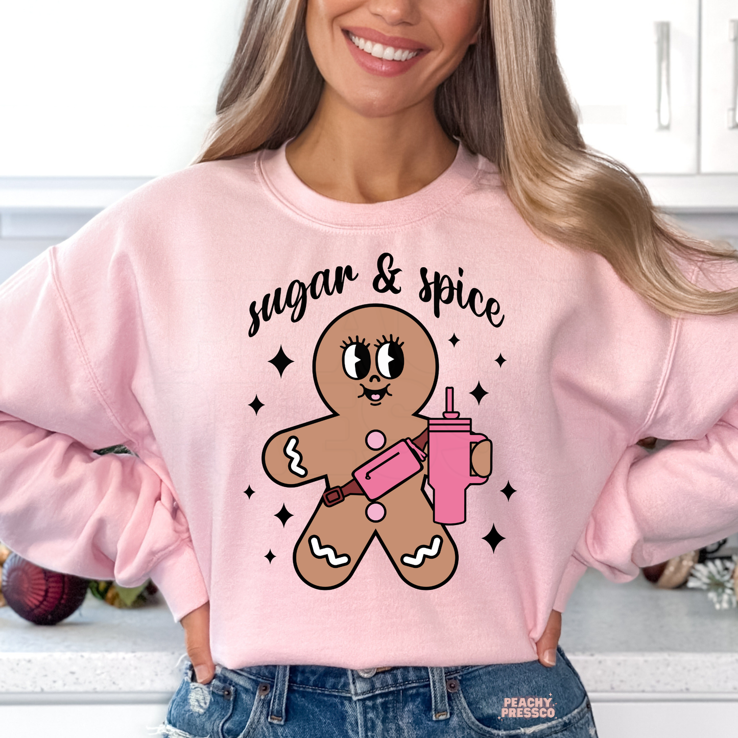 Sugar & Spice Gingerbread Sweatshirt – Sweet & Sassy Holiday Fun, Christmas Apparel