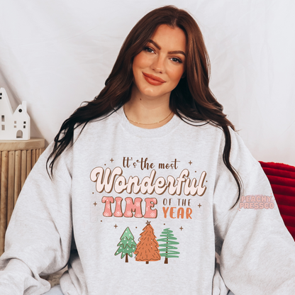 Retro Christmas Tree Tee – Most Wonderful Time of the Year Holiday Apparel