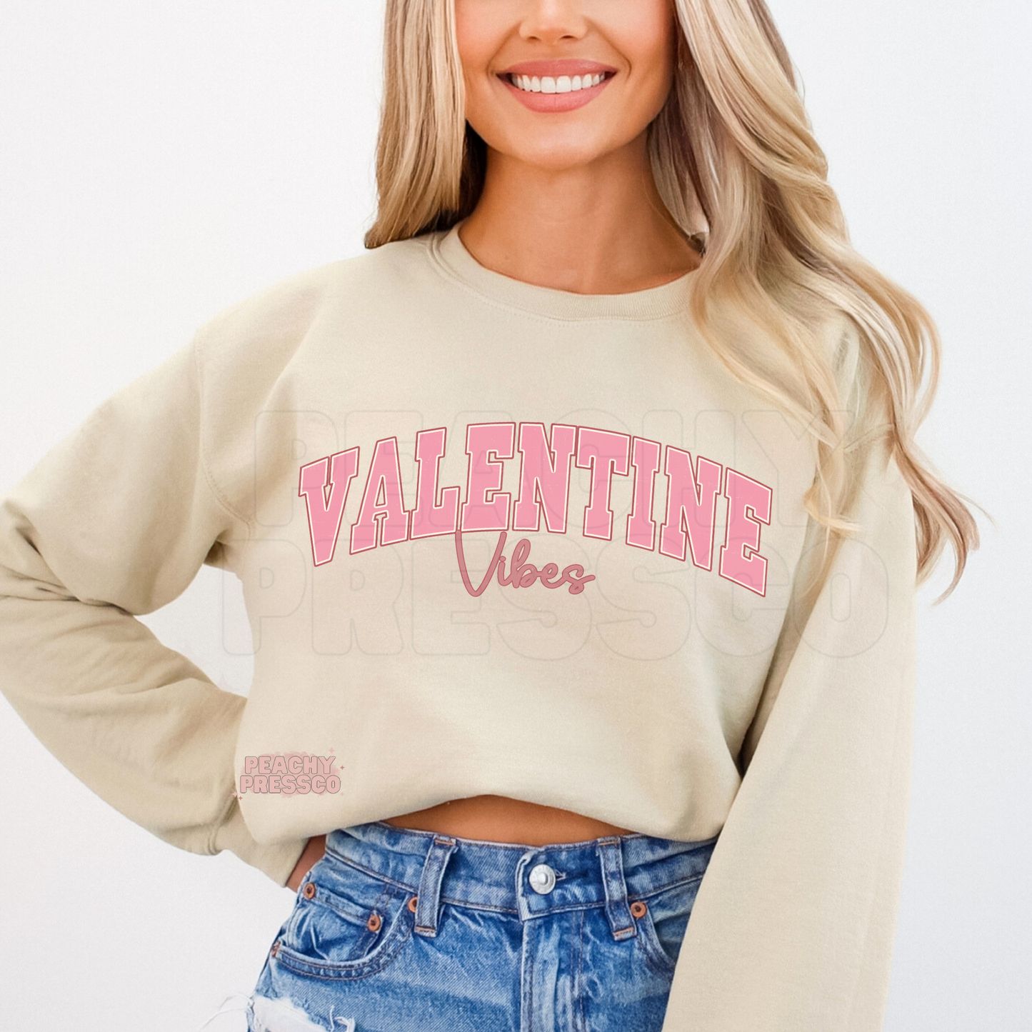 Valentine Vibes – Minimalist Pink Retro Aesthetic Apparel