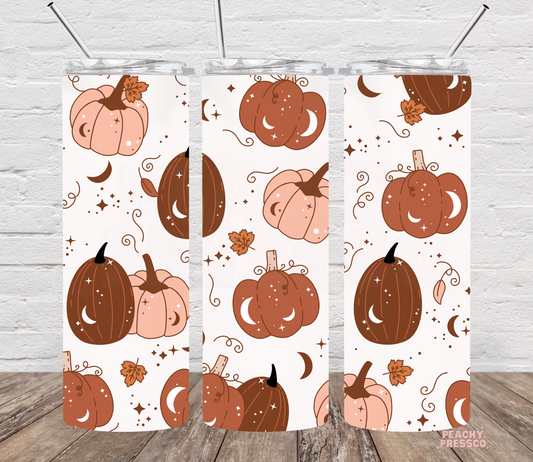Mystical Pumpkin Moon Tumbler – Fall 20oz Skinny Tumbler