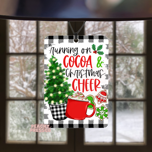 Running On Cocoa & Christmas Cheer - Car Air Freshener
