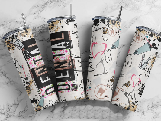 Dental Tech Tumbler – 20oz Tooth Themed Cup