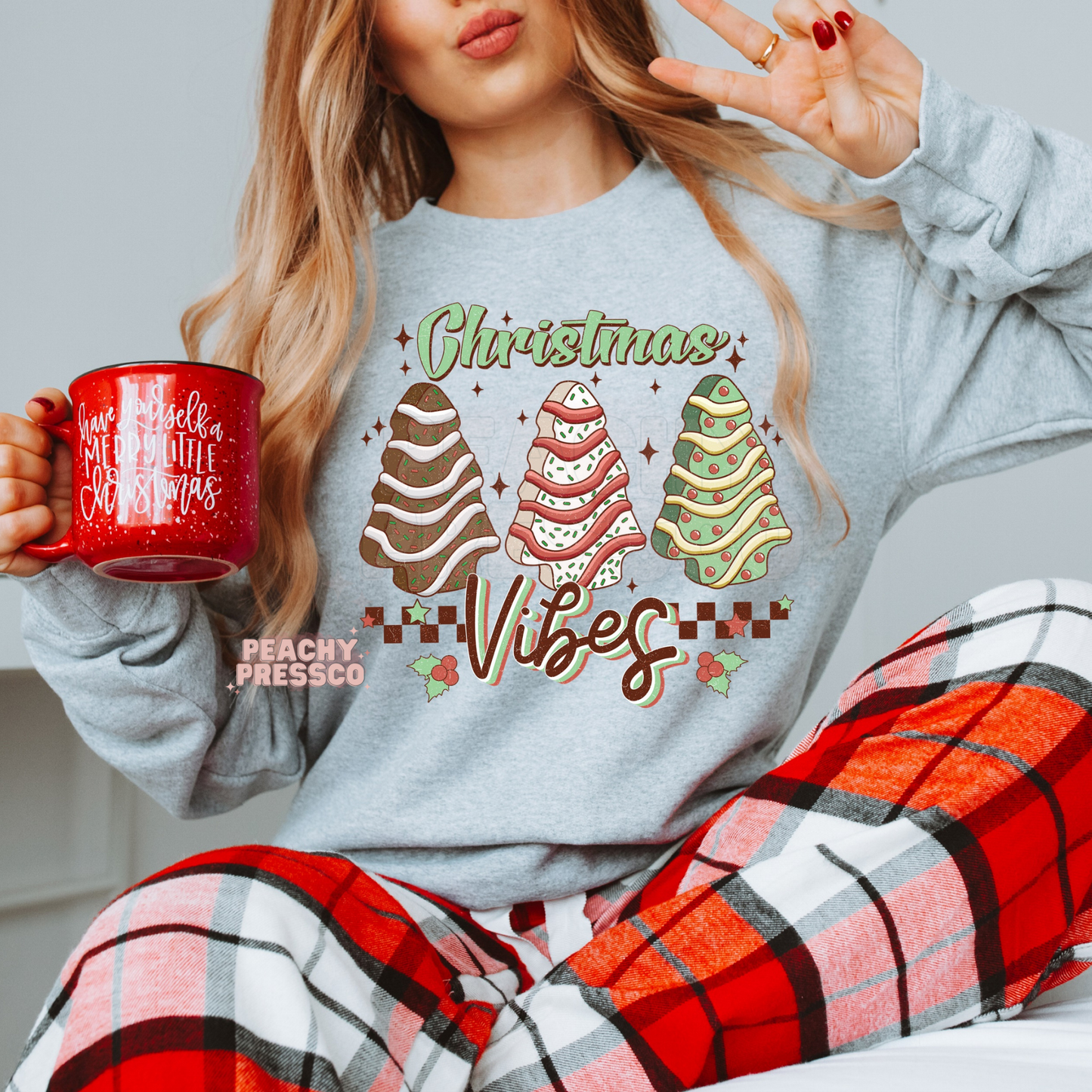 Christmas Vibes Shirt – Cute Holiday Tree Cookie Apparel, Retro Style