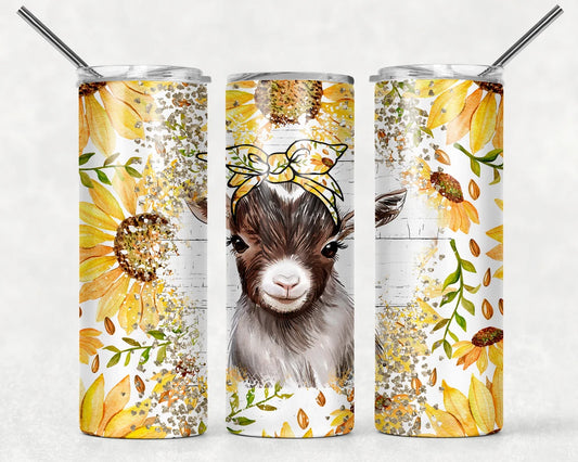 Floral, Sunflower Goat Tumbler