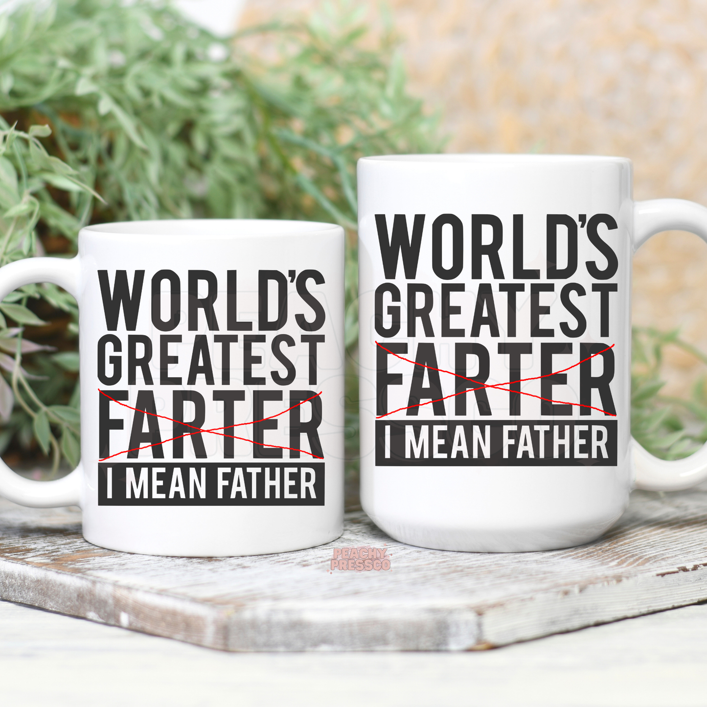 World’s Greatest Farter I Mean Father Mug – Funny Dad Coffee Cup Gift