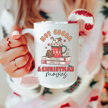 Hot Cocoa & Christmas Movies Mug – Cozy Holiday Cup for Winter Nights
